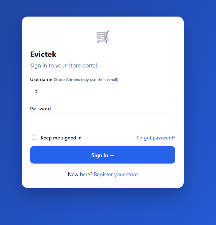 Evictek. Accounting and store management system